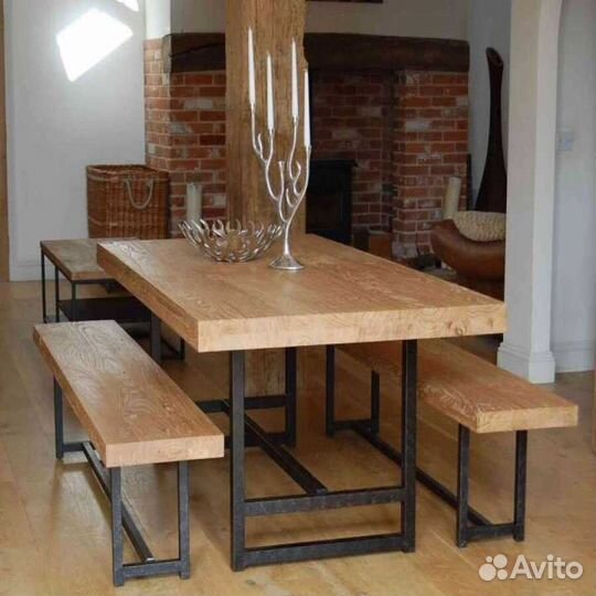 Стол в стиле лофт