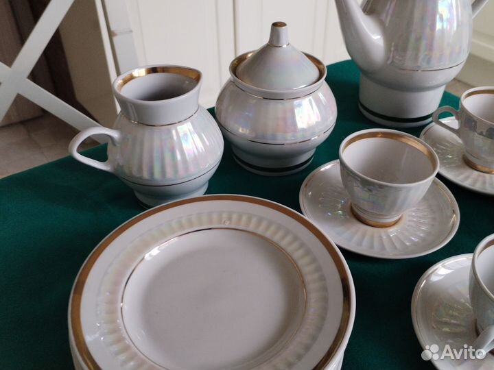 Кофейный сервиз СССР перламутр мфз