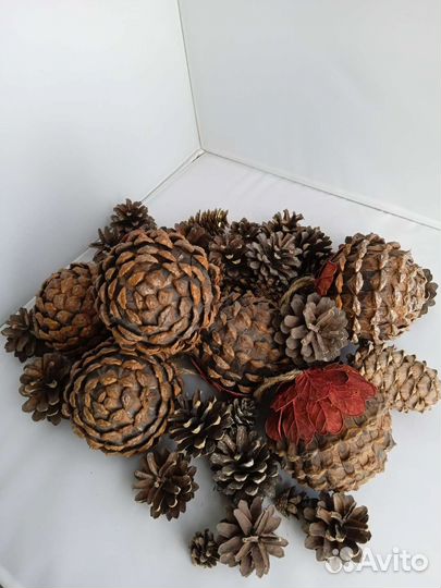 Ёлочные игрушки. Шишки для интерьера