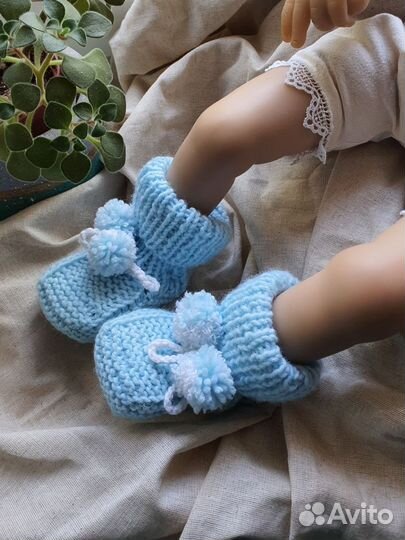 Пинетки детские вязаные