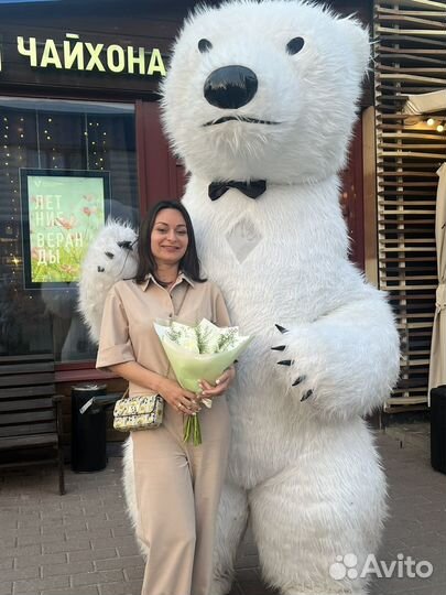 Белый мишка, зайка, чебурашка на праздник