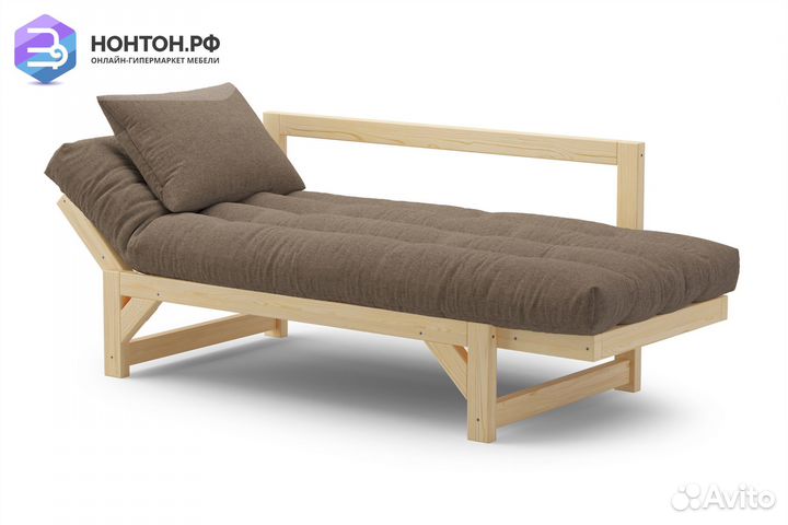 Диван кушетка Амбер рогожка коричневая