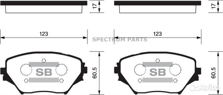 Sangsin brake SP1233 Колодки тормозные toyota RAV4