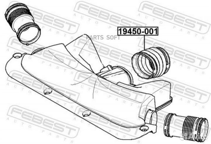 Febest 19450001 Патрубок фильтра воздушного