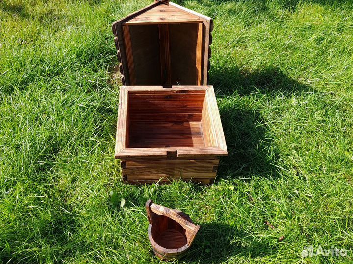 Домик декоративный деревынный, новый