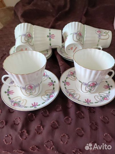 Кофейная пара лфз костяной фарфор Винтаж