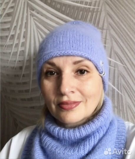 Вязаная шапка «Бини» ручной работы