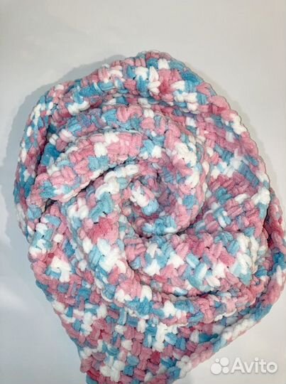 Плед зефирный ручной работы