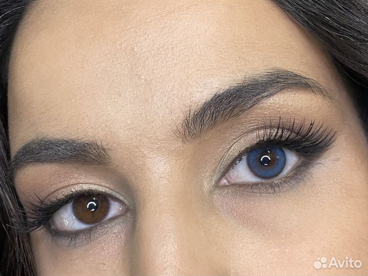 Синие линзы натуральные