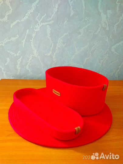 Корзина интерьерная из хлопкового шнура