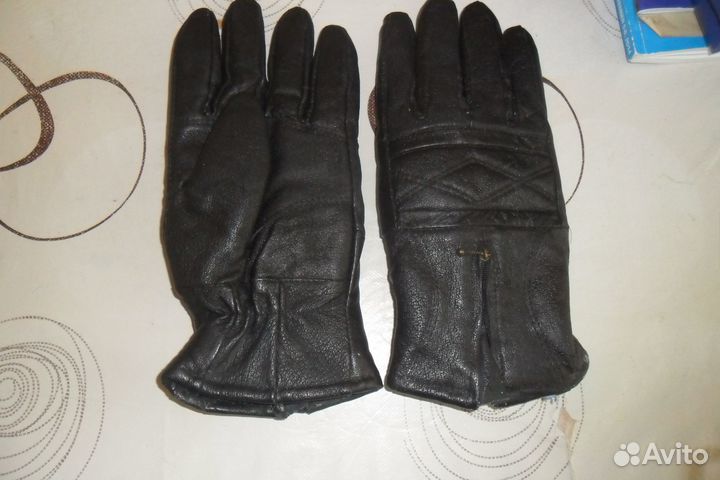 Перчатки зимние кожаные на меху
