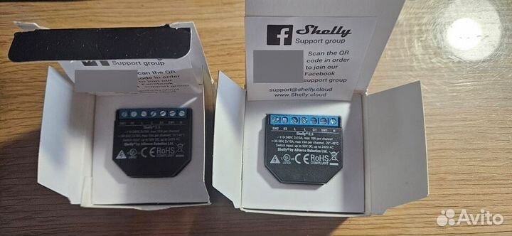 Shelly 2.5 Двухканальное Wi-Fi реле с функцией изм