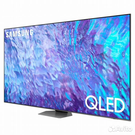 Телевизор qled Samsung QE98Q80cauxru, SMART TV, черный/серебристый