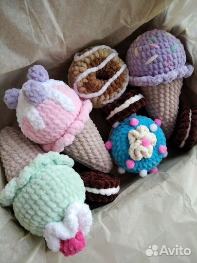 Мягкая игрушка мороженое