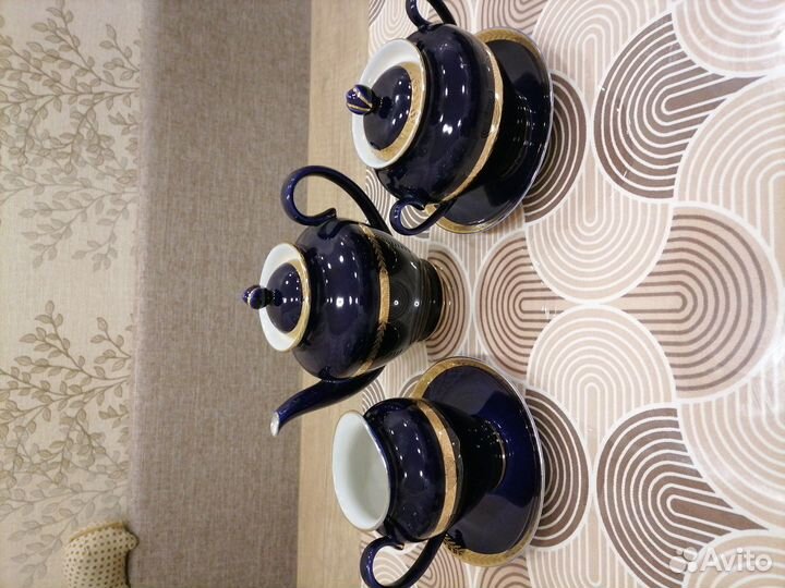 Чайный сервиз лфз кобальтовая сетка