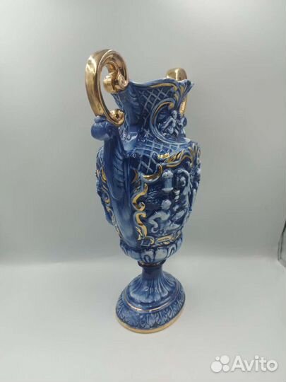 Винтажная большая ваза золочение Италия