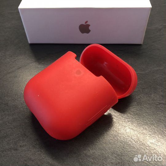 Airpods 2 с коробкой и чехлом