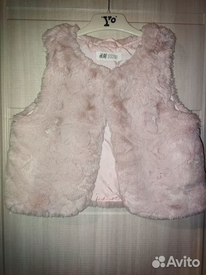 Детское меховое манто, жилет фирмы H&M