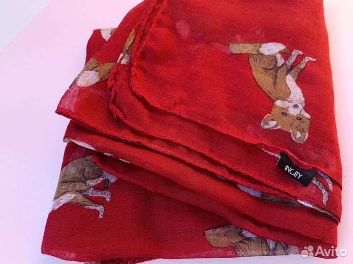 Шарф платок палантин incity лисы