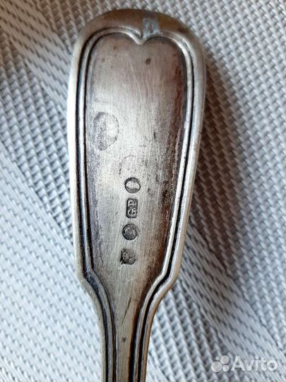 Серебряный старинный половник