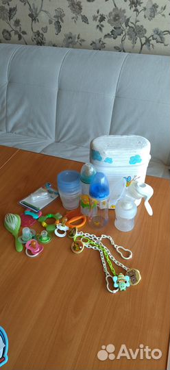 Бутылки для комления, молокоотсос, соски