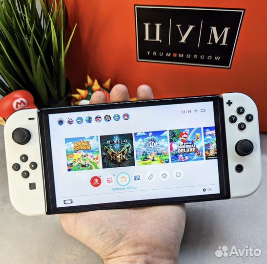 Nintendo Switch Oled Новая + 170 Игр