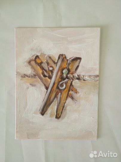 Картина акрилом, этюд, 