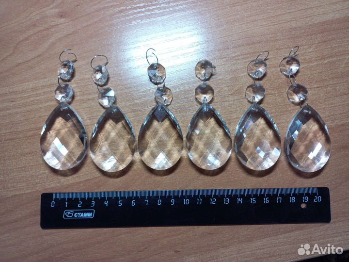 Стеклянные подвески для люстры. Капли