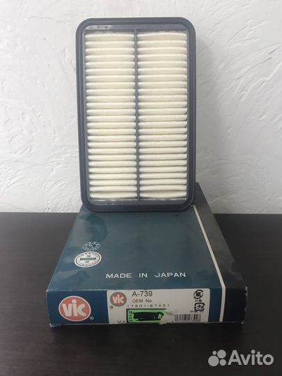 Фильтр воздушный A-739 17801-87401 VIC