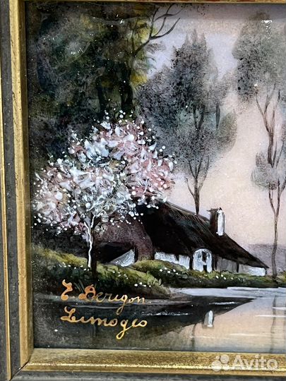 Пара картин, эмаль. Франция Limoges