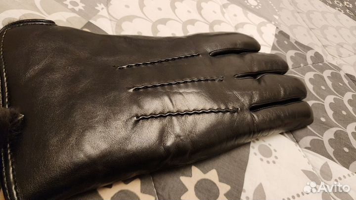 Мужские кожаные перчатки новые (11р)
