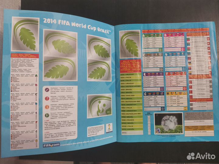 Журнал для наклеек Panini Brasil 2014 + 7 стикеров
