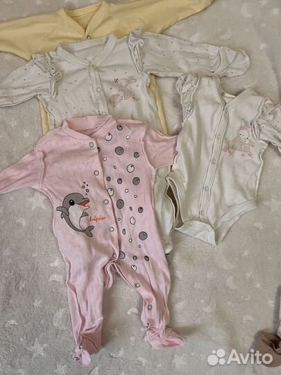 Боди и слипы для новорожденного пакетом