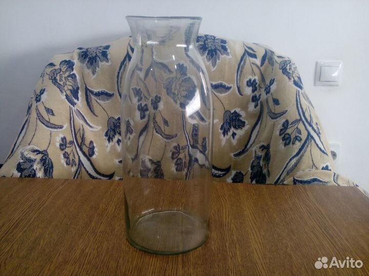 Большая ваза Банка стекло СССР