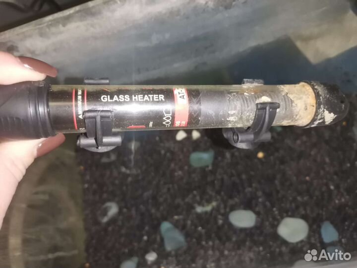 Аквариум +грунт +фильтр+крышка со светом+подстилка