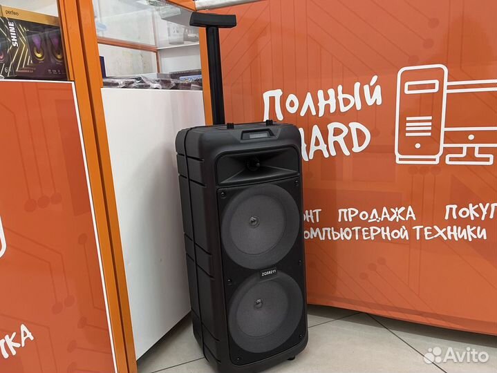 Большая и мощная колонка с караоке, новая