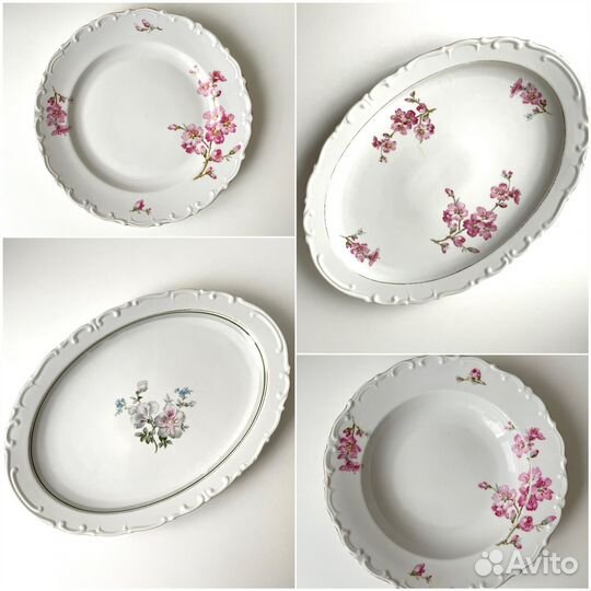 Kahla ГДР винтаж блюдо тарелка сакура вишня