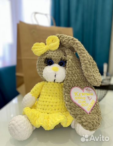 Вязаная игрушка с именной метрикой/именная игрушка