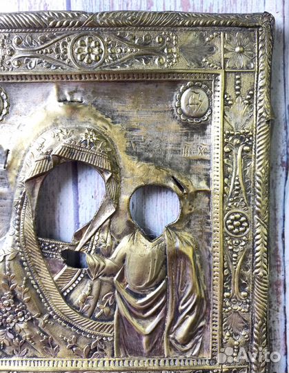 Старинный оклад к иконе Казанской Божией Матери