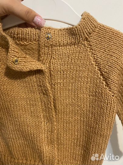 Вязаный костюм для новорожденного 56 62