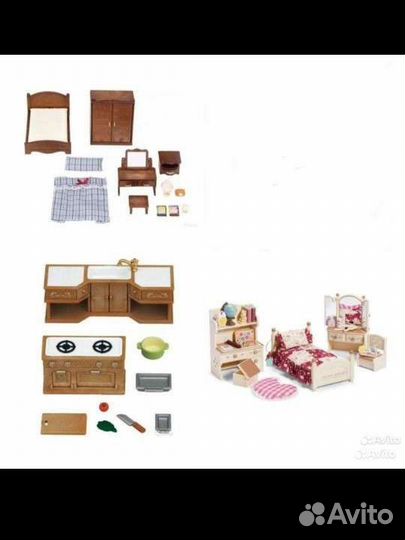 Sylvanian families домик с мебелью