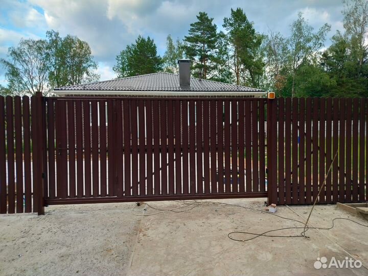 Откатные ворота под ключ с установкой