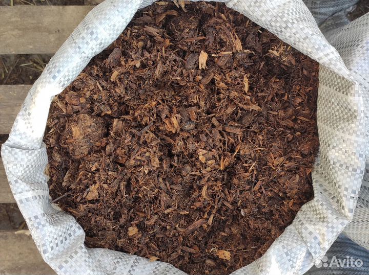 Конский перегной в мешках