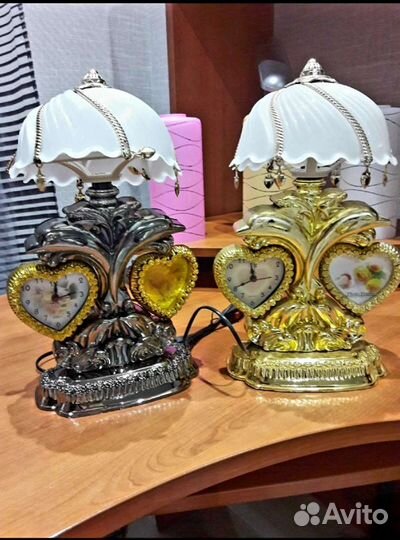 Светильник-часы с рамкой для фото