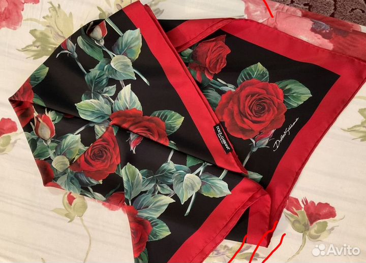 Dolce gabbana платок original шелк 100% 90 x 90
