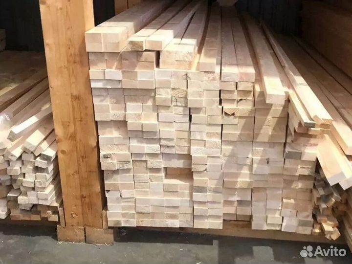 Брус строганный 100х200х6000 сосна Сухой