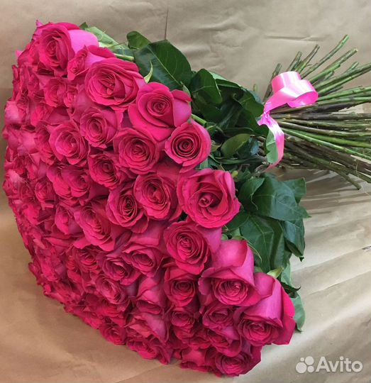 Розовые Розы. Эквадор. Доставка