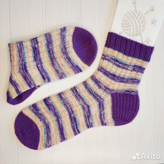 Носки ручной вязки шерстяные 40-41размер