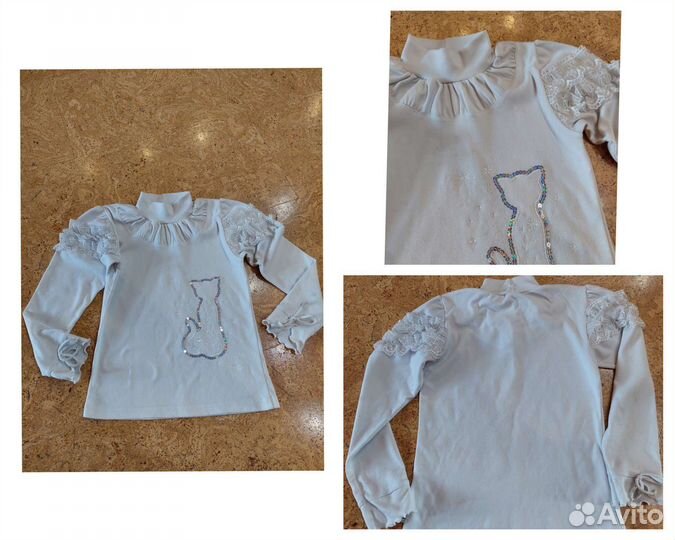 Блузки школьные на 128-140см