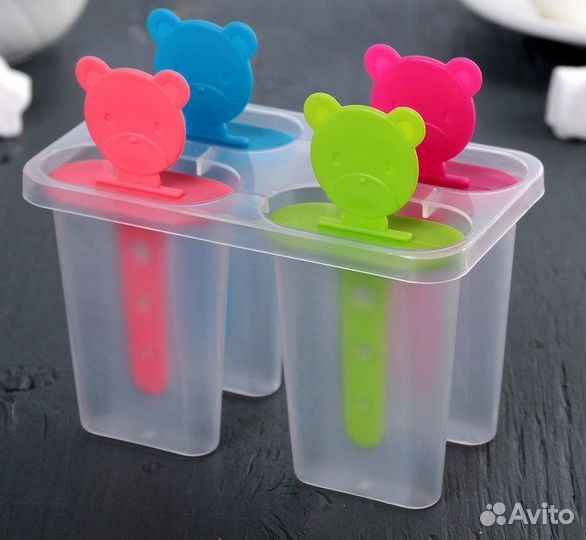 Форма для мороженого «Медвежонок» 4 ячейки